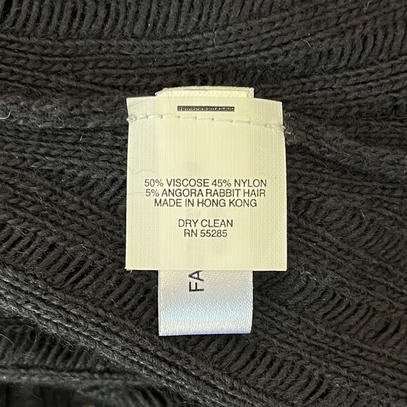 Express Y2K Ruffle Open Knit Long Cardigan Size M Black Sheer Witchy Bell Sleeve - Picture 12 of 15